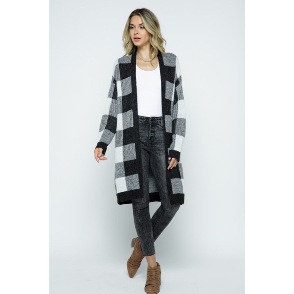 ASPEN CHECKERED CARDIGAN - Picture 6 of 10